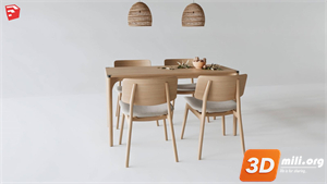 Dining Table Set Skp Files